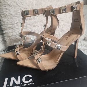 INC International Concepts Women's Beige Studded Heels
